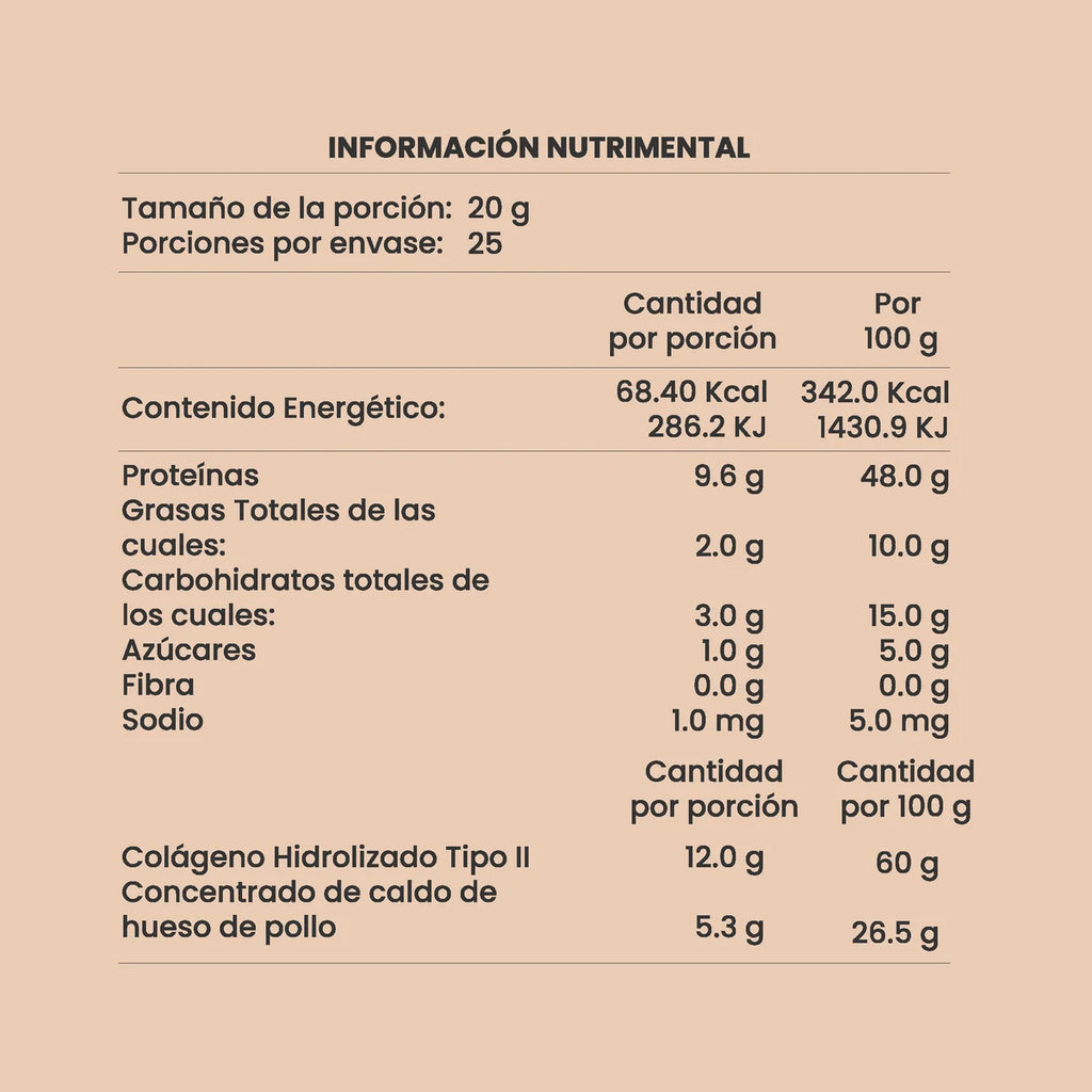Caldo de Hueso de Pollo en Polvo