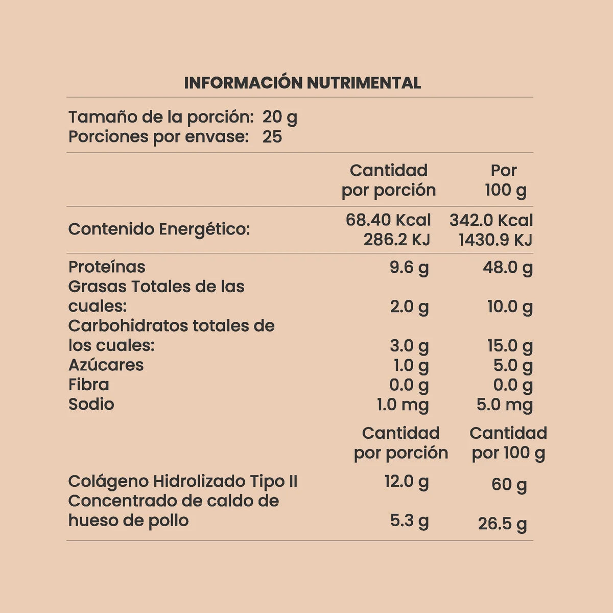 Caldo de Hueso de Pollo en Polvo